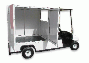 Golf Cart with Cargo Box